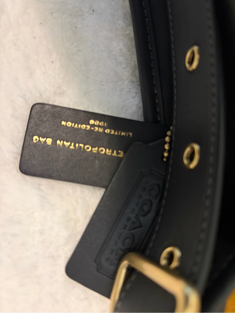 Coach Metropolitan Messenger Bag with Mustard Suede Interior and Gold Hardware - Picture 7 of 7